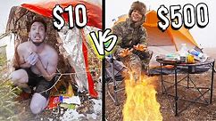 $10 VS $500 MOUNTAIN CAMPSITES! *Budget Challenge*