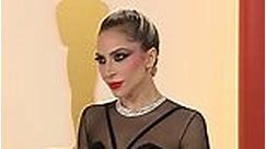 Lady Gaga rocks bold black look arriving at the 2023 Oscars