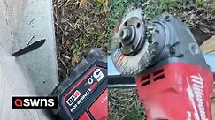 Man had a lucky escape after angle grinder blade snapped and almost flew into his groin