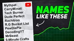 How to Pick BEST Name for YouTube Channel - (6 WAYS) 😎
