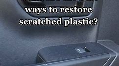 What are the best ways to restore scratched plastic? To all my detailing friends, how would you fix this? I need help!! #tailormadedetailing #restore #detailingtools #detail #cardetailing #truckdetailing #satisfying #fypシ #cleaningtips #carextraction #fyp
