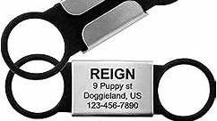 Slide On Pet Tag ID - Silent Custom Dog Tags - Name Tags Personalized - No Jingle Slide On Cat Tag ID - Engraved Collars