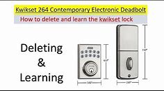 How To Reset And Learn The Kwikset 264 Electronic Deadbolt Door Lock; by using the #0 key