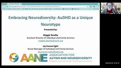 AANE Webinar: Embracing Neurodiversity: AuDHD as a Unique Neurotype