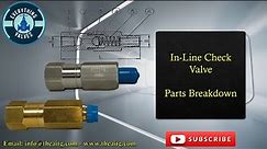 In line Check Valve, Ball Check Valve. How does an in-line check valve work? Valve Parts breakdown.