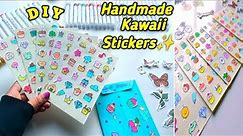 DIY- Handmade Kawaii Stickers / How to make Paper Stickers at home / Paper craft