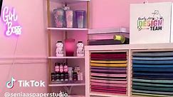 Welcome to my craft space! #craft #craftroomorganization #craftroommakeover #craftroomorganization #craftroomtour #cricut #crafter #craftersoftiktok #papercraft