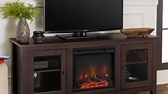 Walker Edison Fireplace TV Stand for TVs up to 60", Espresso