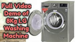 LG Front Loading Washing Machine Demo || 8KG Fully Automatic ||
