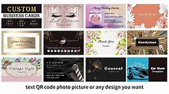 Custom Business Cards Customize with Logo QR Code Personalized Lawn Care Cards 1000 500 200 100 for Small Business Double-Sided Printing