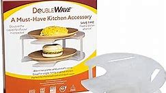 New Mini 2-Tiered Sturdy Microwave Plate Stacker for Small Microwaves. Heats Two 10" Dinner Plates at Once, No Wilting! BPA and Melamine Free (Mini Neutral)