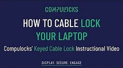 How To Cable Lock Your Laptop. Maclocks' Keyed Cable Lock Instructional Video