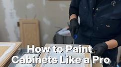 Ashley French | DIY on Instagram: "How to paint cabinets like a pro!💪🏼 Save this post! This is my go-to paint method for painting cabinets or furniture and it always works so well! I’ve painted lots of cabinets, furniture, vanities and more. What questions do you have? Leave them below 👇🏼 #paintingcabinets #cabinetpainting #kitchenrenovation #homerenovation #homeimprovement #paintingtutorial #diy"