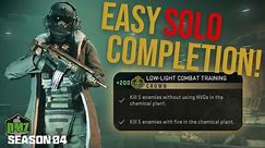 EASY Solo Low-light Combat Training Mission Completion for Crown | Call of Duty Warzone 2.0 DMZ S4