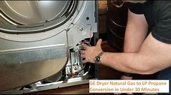 GE Dryer Natural Gas to Propane/Liquid Propane Conversion in less than 30 minutes, Easy!