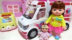 Baby doll ambulance hospital Play with a toy with a toy