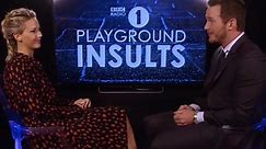 Jennifer Lawrence and Chris Pratt on the Playground Insults. #funny. | Between 2 Ferns Clips