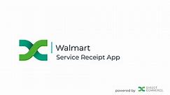 Walmart Service Receipt App Tutorial