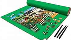 MasterPieces Accessories - Jigsaw Puzzle Roll-Up Mat & Stow Box, Jumbo 48"x36", Fits 3000 Pieces