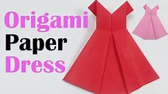 How to Make a Pretty Origami Paper Dress 👗 | Origami Paper Folding Craft, Videos Tutorials for Kids