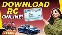 How to download vehicle RC online 2024 | Digilocker and Vahan portal | GT SOS ep 2