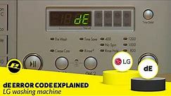 dE Error Code on an LG Washing Machine - How to Fix