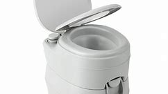 Costway Portable Toilet Compact Commode with 5.2 Gallon Detachable Waste Tank Grey - Walmart.ca