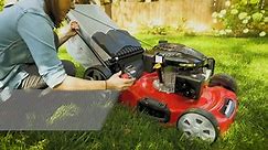 PowerSmart 22-inch self propelled gas lawn mower, Red/Black