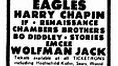 Jul 27, 1974: The Eagles / Harry Chapin / Renaissance / The Chambers Brothers / Bo Diddley / Stories / If at Take It Easy Ranch Callaway, Maryland, United States | Concert Archives