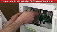 Whirlpool Ice maker Transformer repair and replacement