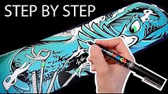HOW TO Paint a Skateboard Deck by Nic Mac