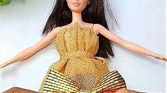 DIY doll dress making|Barbie Hacks and Crafts #joancreations #diy #fashion #dress #miniature #shorts