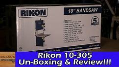 Rikon 10-305 Benchtop Bandsaw Unboxing and Review