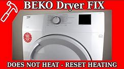 Dryer does not get warm - stays cold - laundry does not dry - Beko condenser dryer - ASMR English