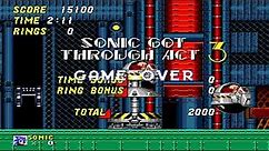 Sonic The Hedgehog 2 (Genesis) - Game Over