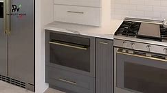 Double Shaker Style Cabinets by Parriott Wood | Elegant White & Grey Shaker Cabinets