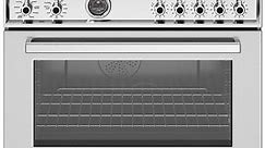 Bertazzoni Professional Series 36 In. Induction Range, 5 Heating Zones and Cast Iron Griddle, Electric Self-Clean Oven in Stainless Steel - PRO365ICFEPXT