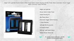 Nilight LED Light Bar Rocker Switch Holder Panel Switch Holder Housing Kit ABS Plastic Black Automotive Mount Toggle Switch Hous