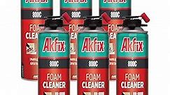Akfix 800C Insulation Spray Foam Gun Cleaner - Great Sealant Remover, Dissolves Spray Polyurethane Foam | 6 Pack, 16.9 oz. | Foam Gun NOT Included