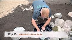 How to Build a Koi Pond: Step 15 - Add BioFalls® Filter Media