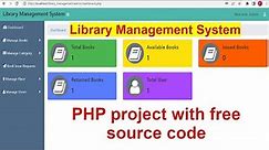 Library Management System project in PHP with Source Code || PHP Project with Source Code
