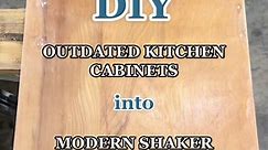 DIY Shaker Style Cabinets from 1960s cabinets! 🛠🏡 #shakercabinets #diycabinetsmakeover #diycabinets #kitchenmakeover #kitchenremodel #kitchenremodelonabudget