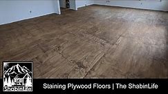 Staining Plywood Floors | Self Built Off Grid Mountain House | ShabinLife