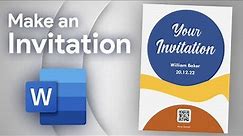 How to Create an Invitation Card in Microsoft Word | Word Tutorial