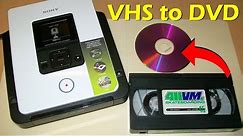 VHS to DVD without a PC - Sony DVDirect VRD-MC5