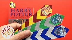 Easy Harry Potter Bookmark DIY - How to make a Chevron Bookmark DIY - Easy Paper Bookmark Ideas