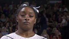 Simone Biles Cries "Tears of Joy" After Making a Triumphant Return to Elite Gymnastics