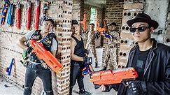 LTT Nerf War : Couple SEAL X Warriors Nerf Guns Fight Crime Group Dr Ken Invade The Villa