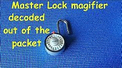 (182) Master Lock magnifying - Recover your lost combination code