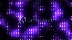 Flicker wall lights. Purple flashing lights and lanterns for clubs and disco. Party flashlights. Flashing wall VJ stage floodlight. Night club, LED screen and projector, music video. 4k loop.